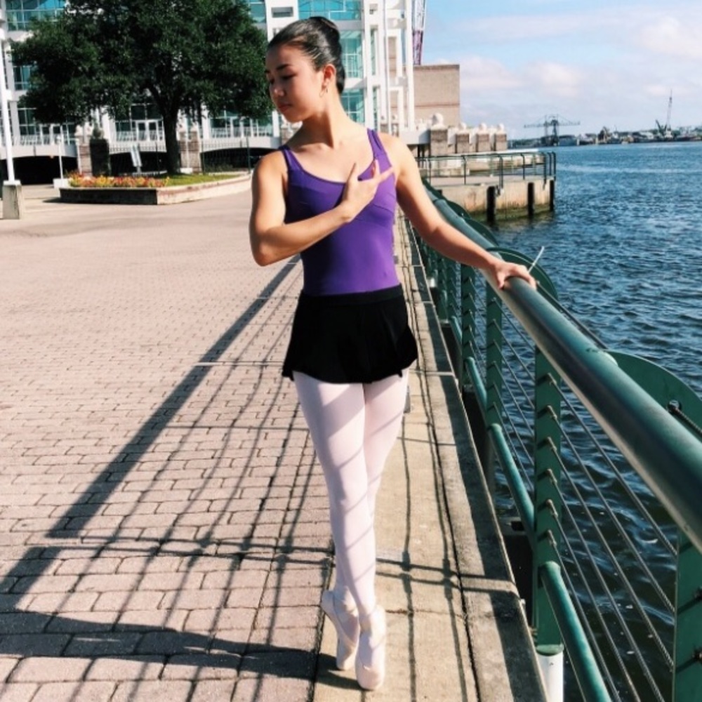 Capezio purple leotard